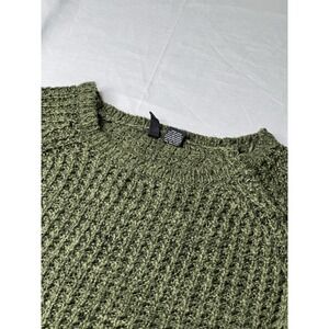 Ultra Flirt Women's Cable‎ Knit Sweater Green Olive Size Medium